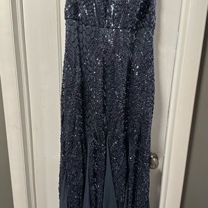 Womens plus size full sequined gown